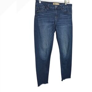 DEMOCRACY Jeans Size 6 Seamless Ankle Skimmer Jeans Dark Wash Raw Hem 💙💙